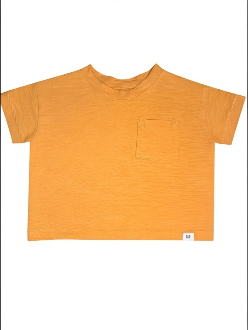 Baby Gap Tangerine Pocket Tee 6-12 Months Orange 100% Cotton Natural Fibers Top